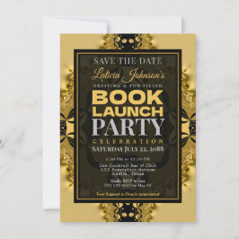 Vintage Glam Fractal Kant Boek Lancering Kaart