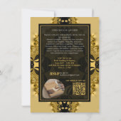 Vintage Glam Fractal Lace Book Launch Kaart (Achterkant)