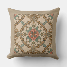 Vintage Glam, Sieraad Goud Khaki Turquoise Roze, Kussen