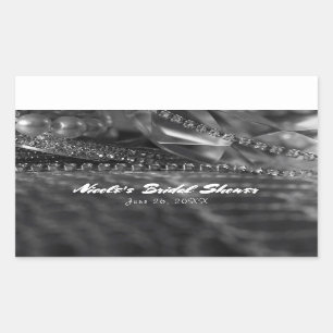 Vintage Glamour Diamanten & Parels Elegant Favor Rechthoekige Sticker