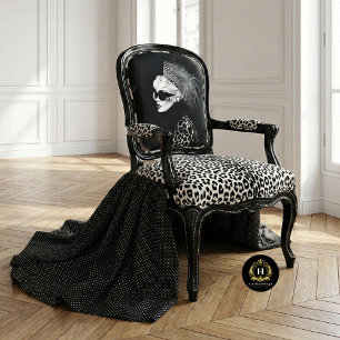 Vintage Glamour Zwart en Wit Mode Decoupage Tissuepapier