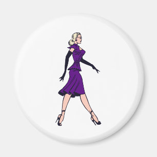 Vintage glamourgirl, retro blondine secretaresse magneet