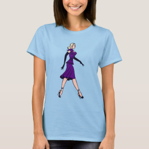Vintage glamourgirl, retro blondine secretaresse t-shirt