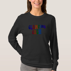 Vintage GLAMPING CREW Glamper Meisje Gelukkig Camp T-shirt