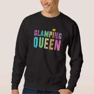 Vintage GLAMPING KONINGIN Glamper Meisje Camping G Trui
