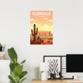 Vintage Glendale Arizona Poster (Thuiskantoor)