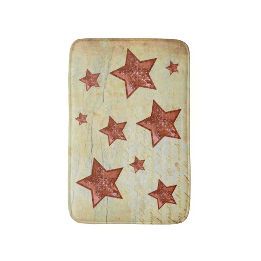 Vintage Glitzersterne Badmat (Voorkant Verticaal)