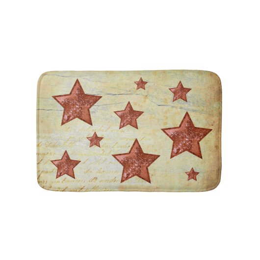 Vintage Glitzersterne Badmat (Voorkant)