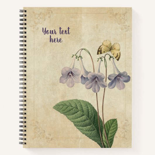 Vintage Gloxinia Notitieboek (Voorkant)