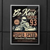 Vintage Go Kart Racing Poster