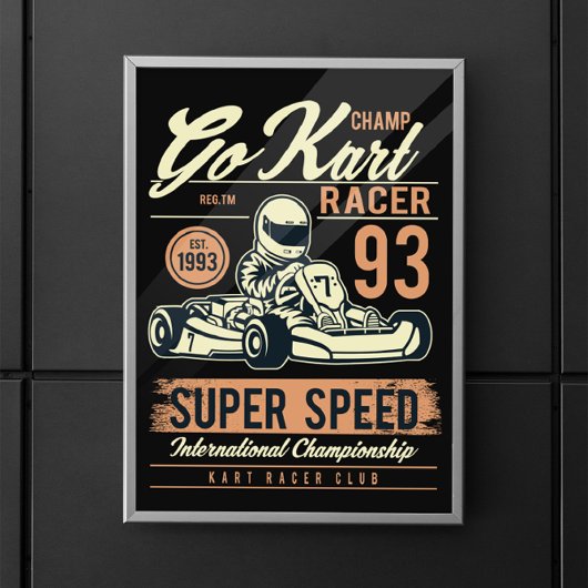 Vintage Go Kart Racing Poster
