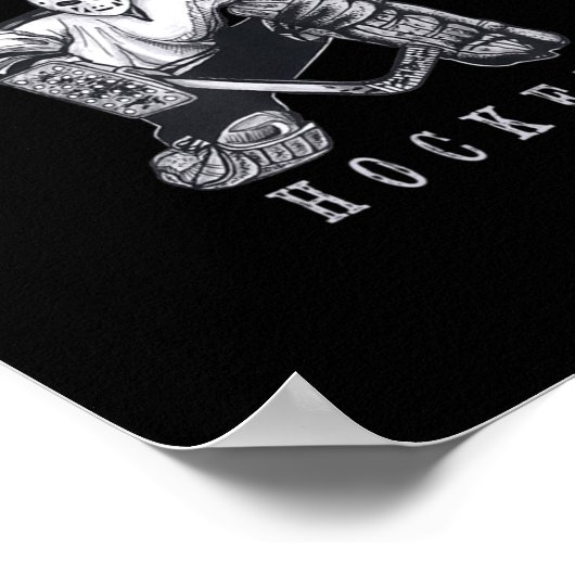 Vintage Goalie  Hockey Poster (Hoek)