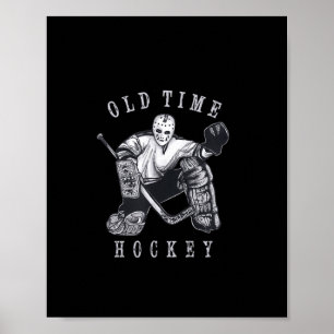 Vintage Goalie  Hockey Poster
