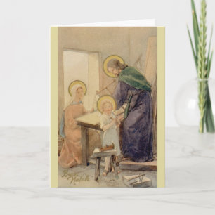 Vintage Godsdienstige Italiaanse Kerstkaart Feestdagen Kaart