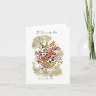 Vintage Goed gedaan met Flowers Kaart
