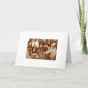 Vintage - Gokken bij een Saloon, Kaart