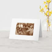Vintage - Gokken in een saloon, Kaart (Gele Bloem)