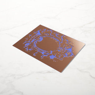 Vintage Gold Crown Lijst Folie Invitation Briefkaa Uitnodiging Briefkaart