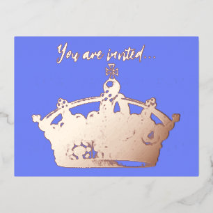 Vintage Gold Crown Lijst Folie Invitation Briefkaa Uitnodiging Briefkaart