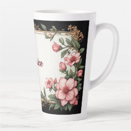 Vintage Gold Frame With Colorful Peony Latte Mok