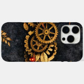 Vintage Gold Gears & Red Neon Mythic Cyberpunk  Case-Mate iPhone Case (Achterkant (horizontaal))
