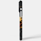 Vintage Gold Gears & Red Neon Mythic Cyberpunk  Case-Mate iPhone Case (Achterkant / Links)