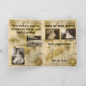 vintage gold Newspaper Pregnancy Announcement (Binnen)