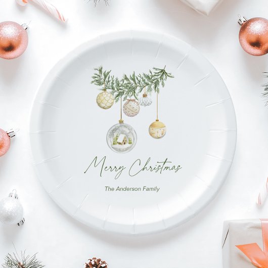 Vintage Gold Ornament Christmas  Papieren Bordje