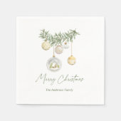 Vintage Gold Ornament Christmas Servet (Voorkant)