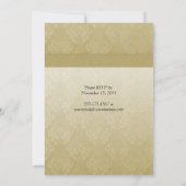 Vintage Gold Poinsettias Holiday Uitnodiging (Achterkant)