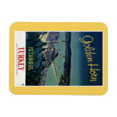 Vintage Golden Horn Istanbul Turkije Magneet (Horizontaal)