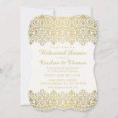 Vintage Golden Lace Elegant Kaart (Voorkant)