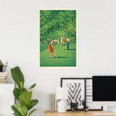 Vintage Golf - Kunstprint Poster (Thuiskantoor)