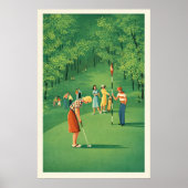 Vintage Golf - Kunstprint Poster (Voorkant)