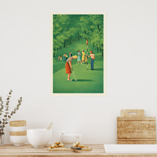 Vintage Golf - Kunstprint Poster