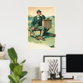 Vintage Golf - Kunstprint Poster (Thuiskantoor)