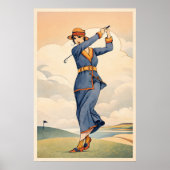 Vintage Golf - Kunstprint Poster (Voorkant)