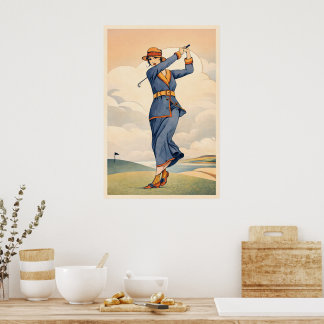 Vintage Golf - Kunstprint Poster