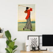 Vintage Golf - Kunstprint Poster (Thuiskantoor)