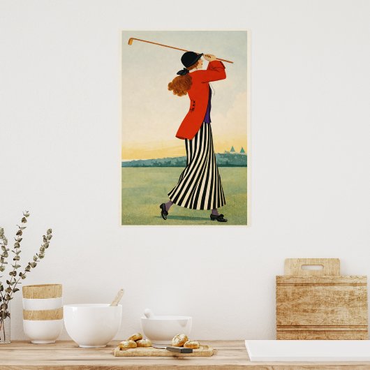 Vintage Golf - Kunstprint Poster (Keuken)