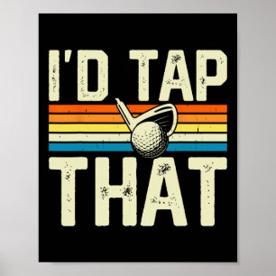 Vintage Golf Liefde Ik zou daar op tikken Poster
