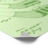 Vintage Golf Patent Poster 2 Verse Groen (Hoek)