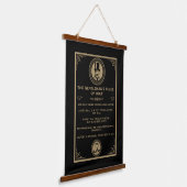 Vintage Golf Regels Muur Hangend Wandkleed (Gebogen)