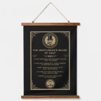 Vintage Golf Regels Muur