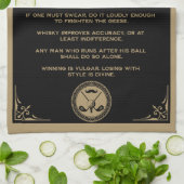 Vintage Golf Rules Wall Theedoek (Gevouwen)