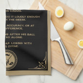 Vintage Golf Rules Wall Theedoek (Quarter Fold)