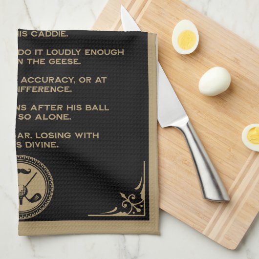 Vintage Golf Rules Wall Theedoek (Quarter Fold)