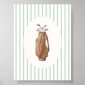 Vintage Golf Tas Wandkunst Poster (Voorkant)