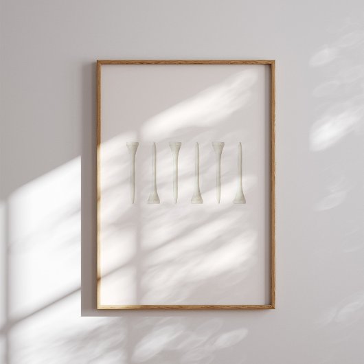 Vintage Golf Tee Wanddecoratie Poster