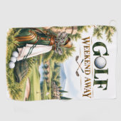 Vintage Golf Weekend Weg Handdoek (Horizontaal)